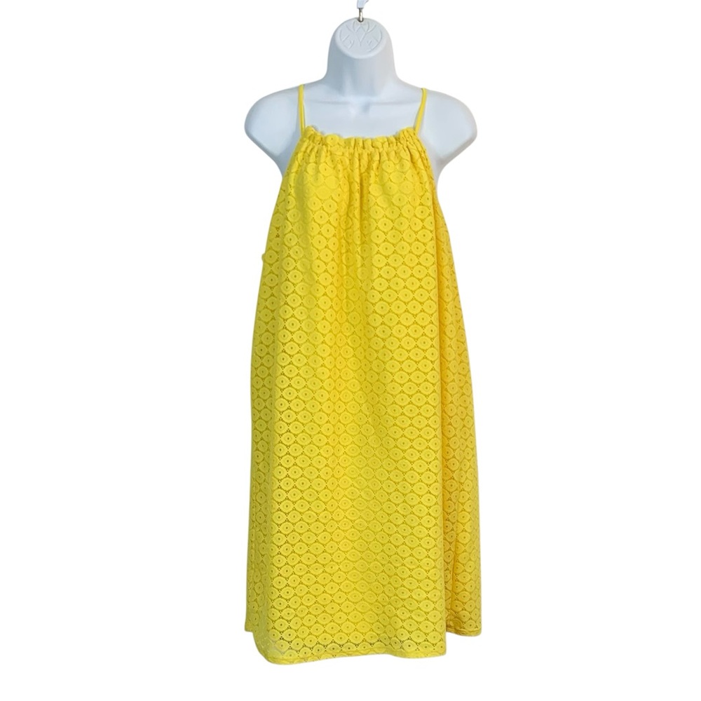 TACERA Yellow Lace Shift Dress Sz XL